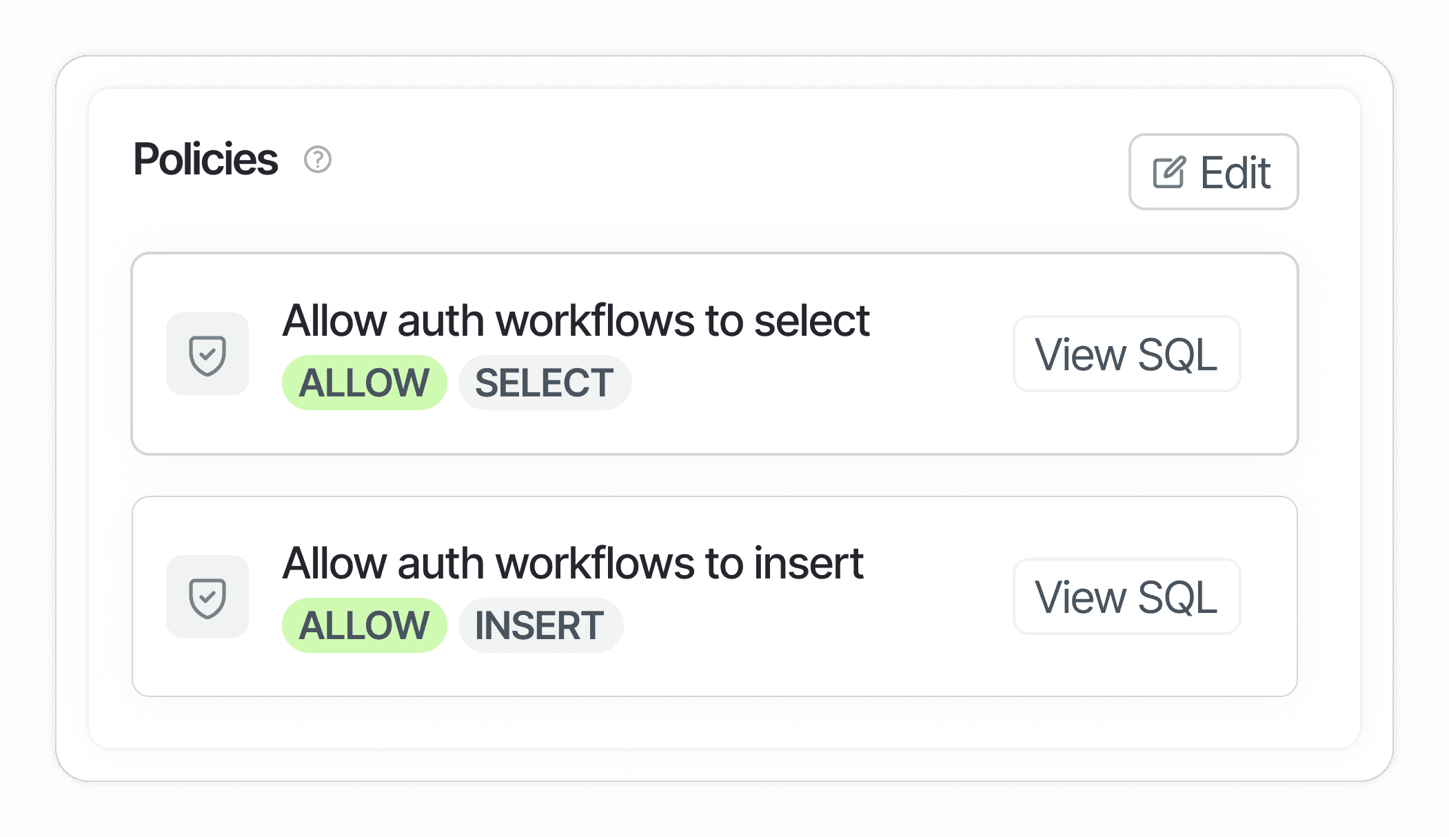 Access policies in the Scram editor